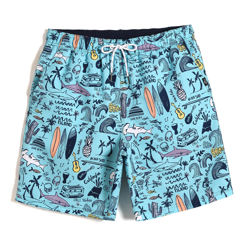 Tobey - Pantalones Cortos De Playa Con Estampado Tropical