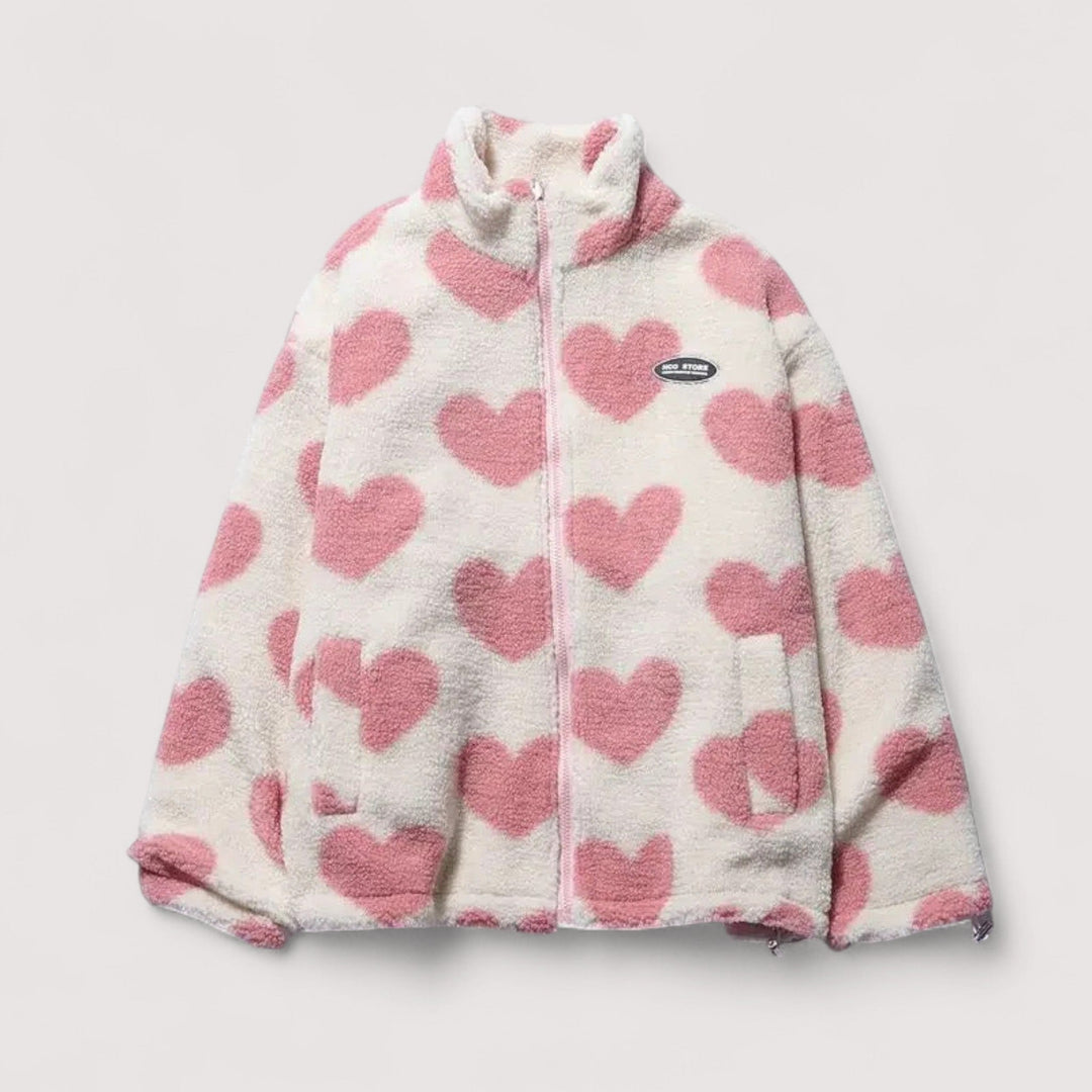Gerina - Chaqueta Reversible Con Estampado De Corazones