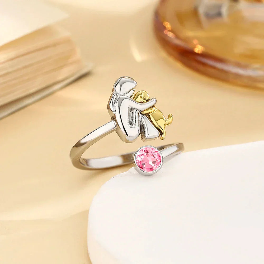 ForeverHug - Anillo Con Icono De Perro