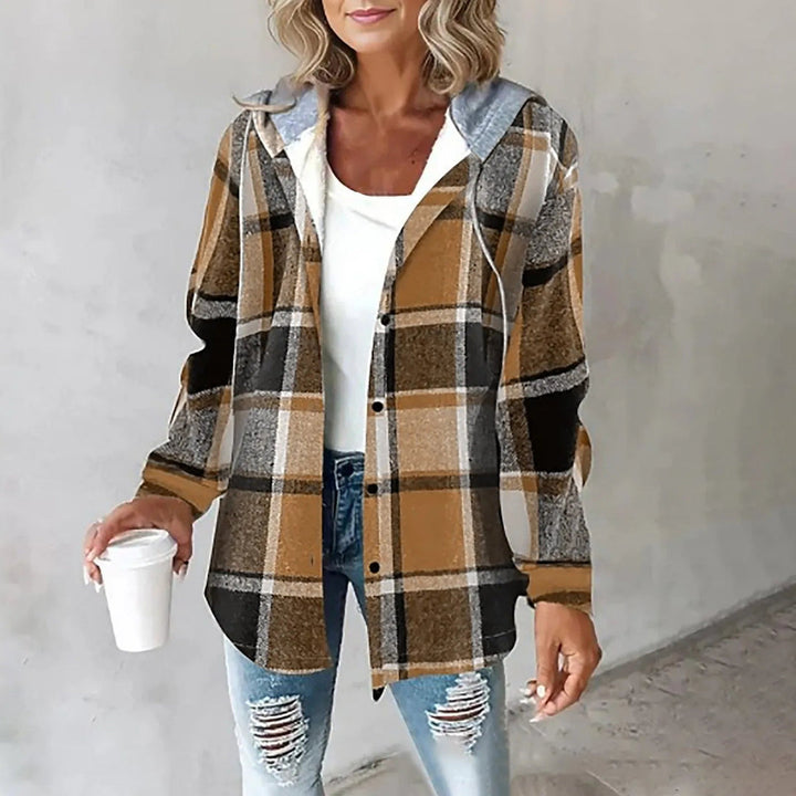 Gaynor - Chaqueta Con Estampado de Cuadros y Capucha Con Cordón