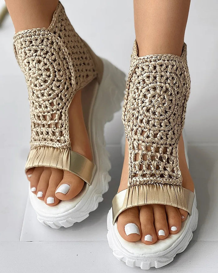Dhita - Sandalias de Punto Estilo Boho