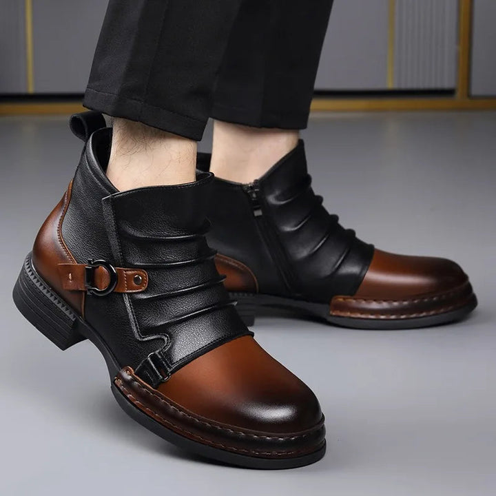 Zamran - Botines Vintage De Cuero
