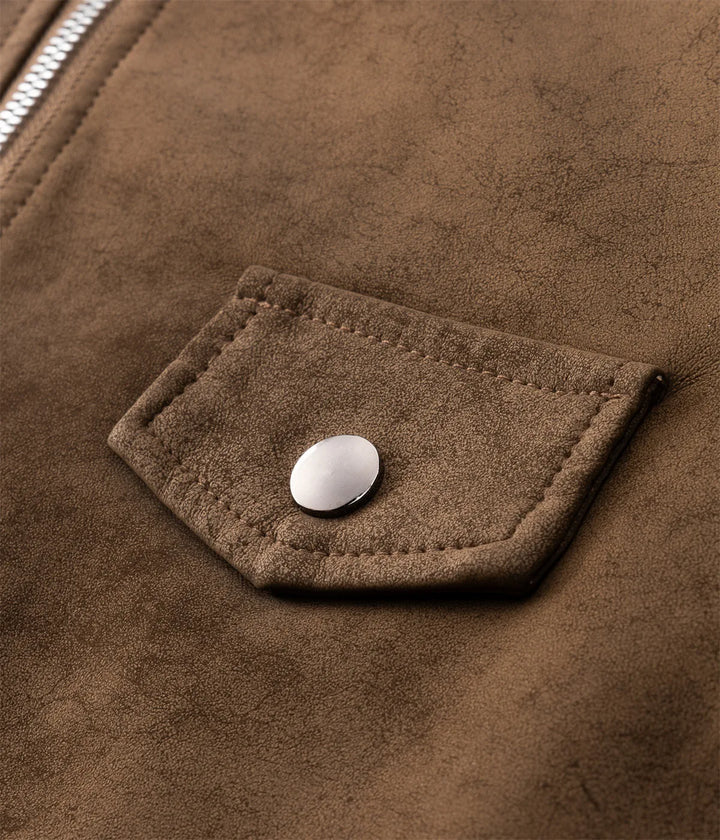 Theo – Chaqueta De Cuero Forrada De Lana