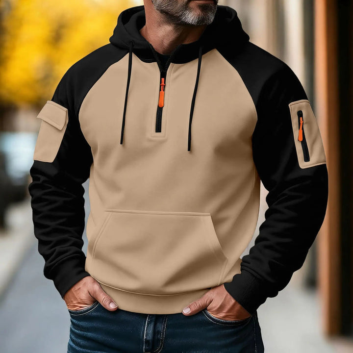 Nachman - Sudadera Con Capucha Manga Larga y Media Cremallera