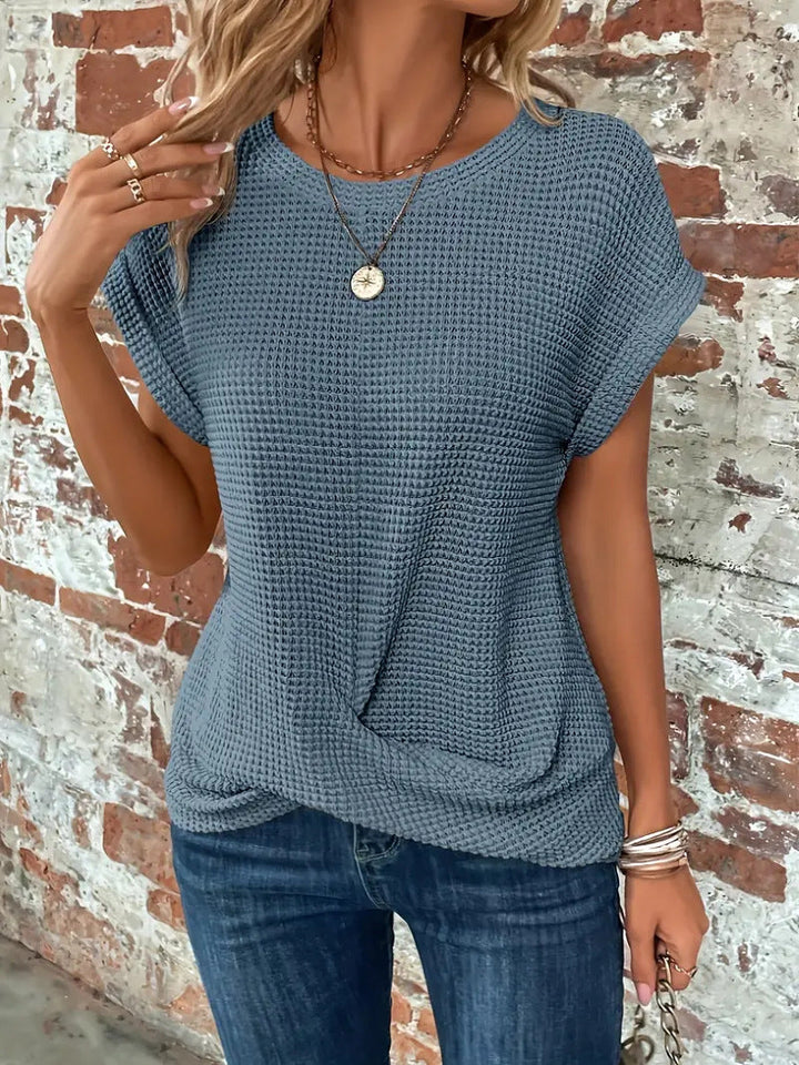 Mila - Blusa Elegante Con Cuello Redondo