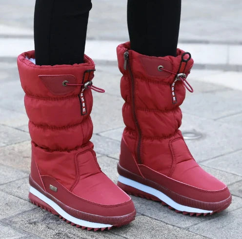 Karla - Botas De Nieve Impermeables De Piel Sintética