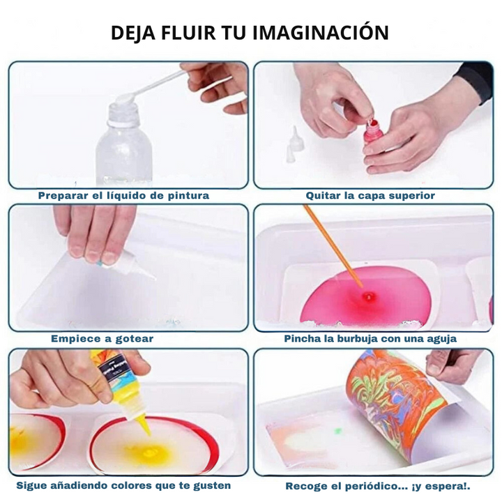 ChromaFlow - Set De Pinturas De Colores Al Agua Para Obras De Arte