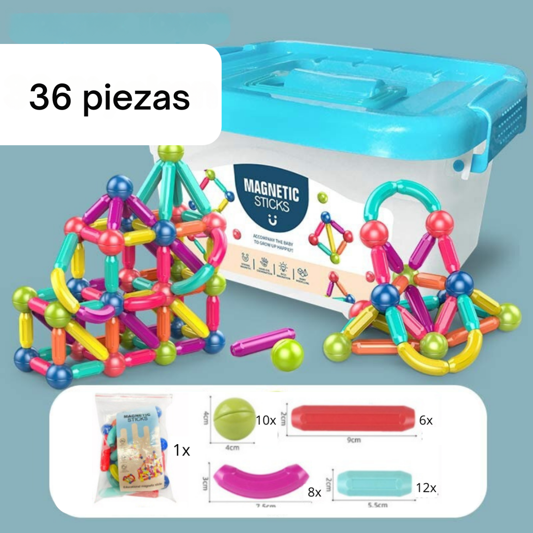 MagneticSticks - Desarrolla Tu Creatividad Juego De Juguetes Para Niños