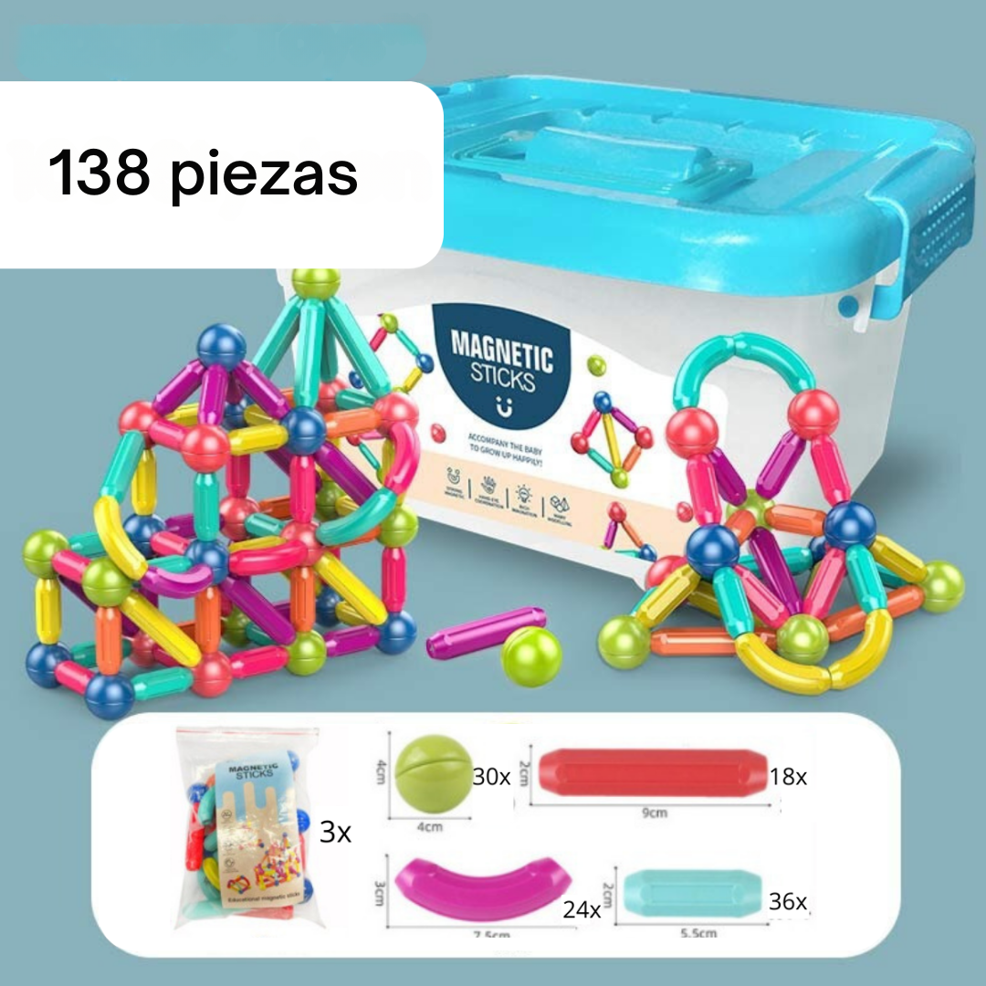 MagneticSticks - Desarrolla Tu Creatividad Juego De Juguetes Para Niños