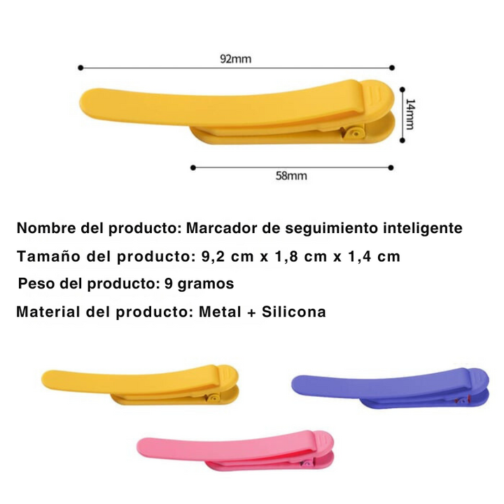 SilicoMark - Marcapáginas De Silicona De Fuerte Adsorción Listos Para Leer