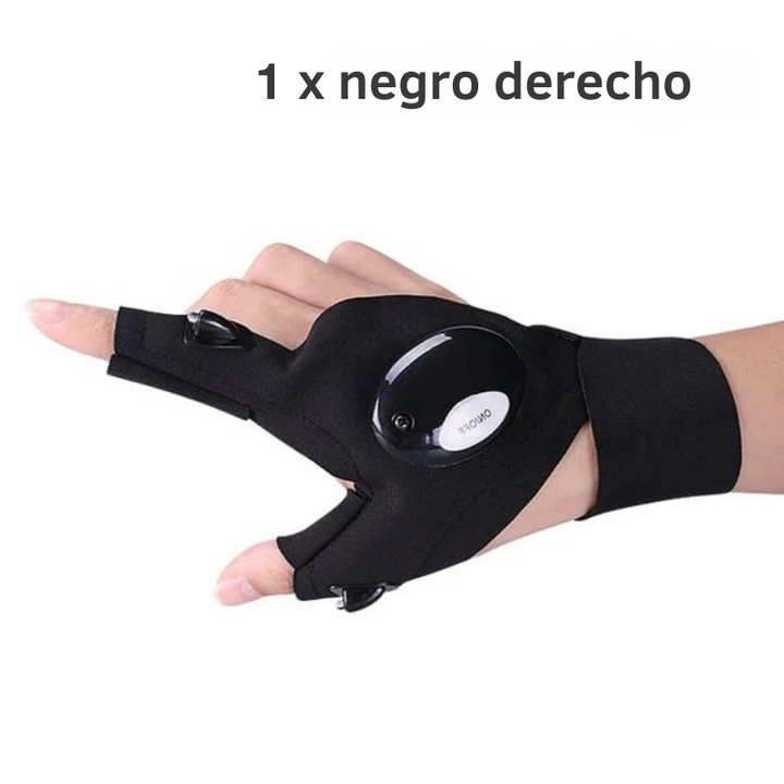 GlowGrip - Guantes Impermeables Con Linterna LED