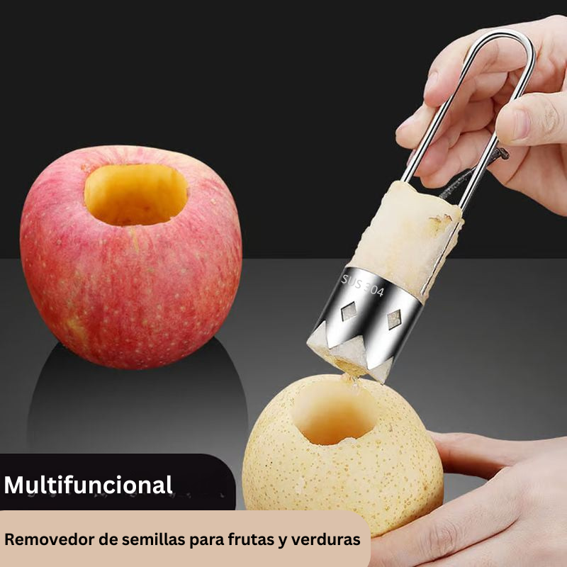 FruitCore - Descorazonador de Frutas y Verduras de Acero Inoxidable