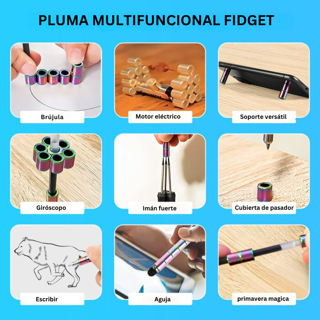 FidgetFlux - Bolígrafo Magnético Fidget