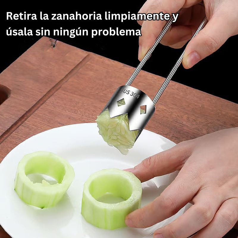 FruitCore - Descorazonador de Frutas y Verduras de Acero Inoxidable