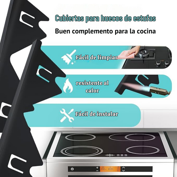 StoveSafe - Tapas Retráctiles De Acero Inoxidable Para Huecos de Estufas