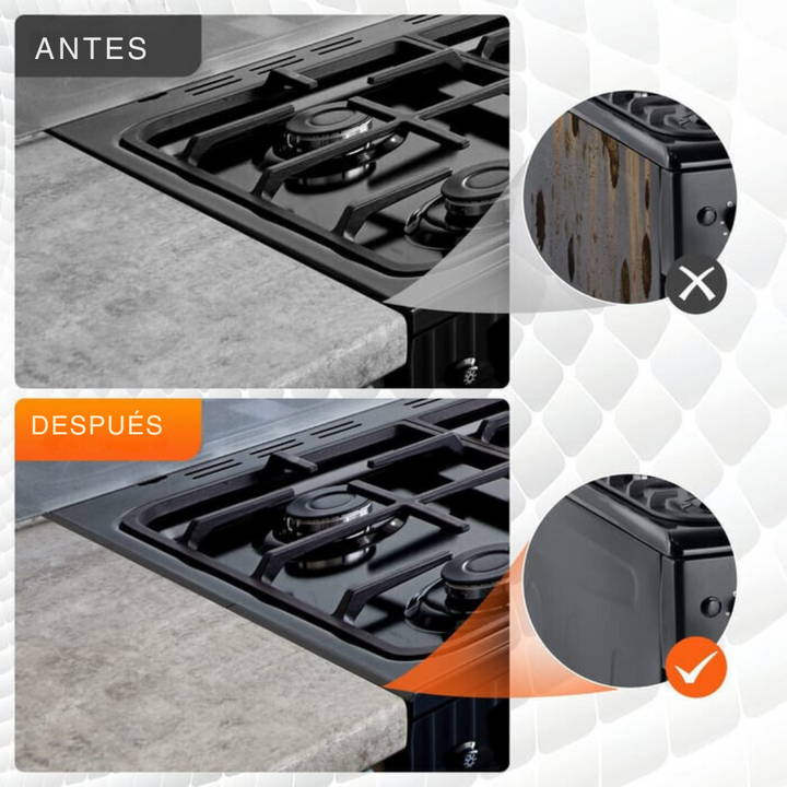 StoveSafe - Tapas Retráctiles De Acero Inoxidable Para Huecos de Estufas