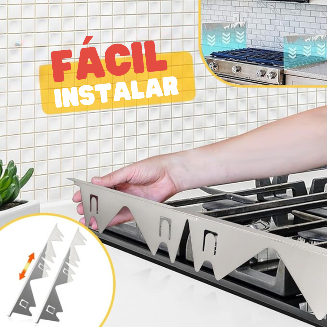 StoveSafe - Tapas Retráctiles De Acero Inoxidable Para Huecos de Estufas