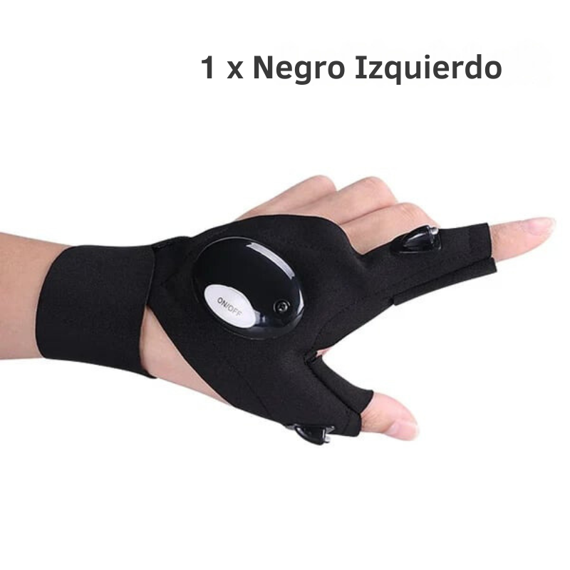 GlowGrip - Guantes Impermeables Con Linterna LED