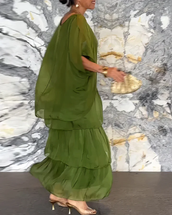 Leona - Maxivestido Holgado Con Cuello Redondo