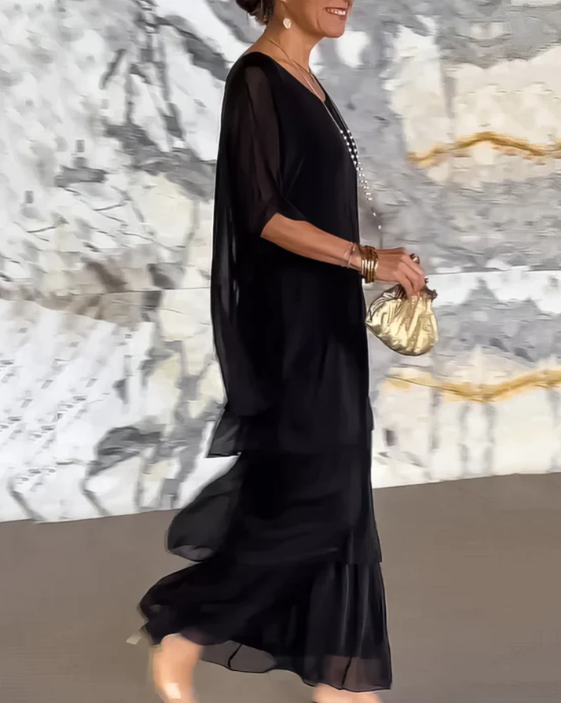 Leona - Maxivestido Holgado Con Cuello Redondo
