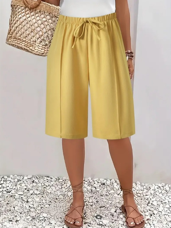 Piranda - Pantalones Cortos Elegantes Con Cintura Elástica