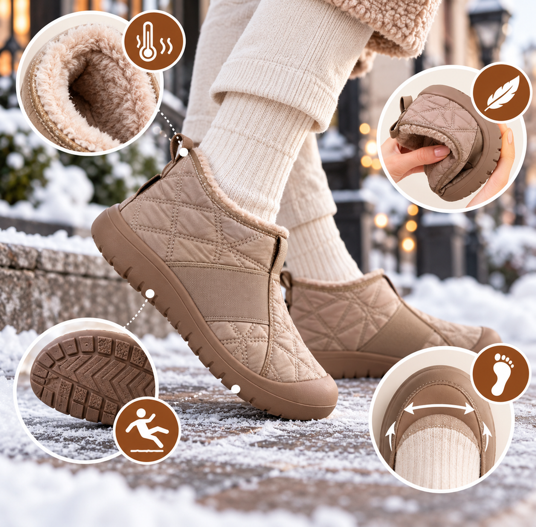 Hellien - Zapatos De Invierno Con Forro Polar