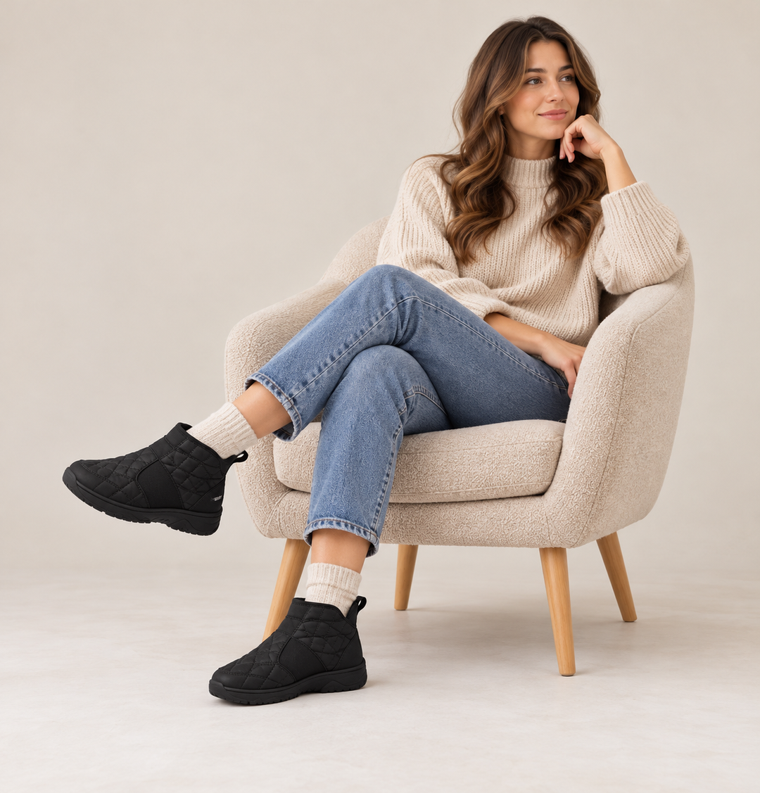 Hellien - Zapatos De Invierno Con Forro Polar