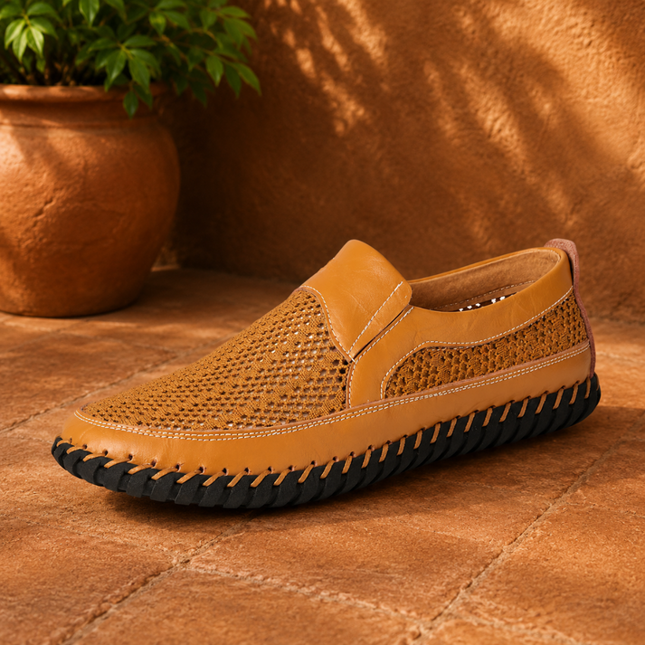 Joerg - Mocasines Sin Cordones de Malla y Piel