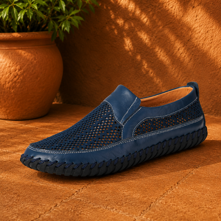 Joerg - Mocasines Sin Cordones de Malla y Piel