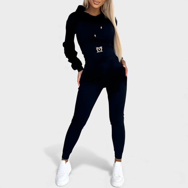 Maayan - Conjunto Informal de Dos Piezas Con Sudadera Con Capucha de Manga larga y Pantalón