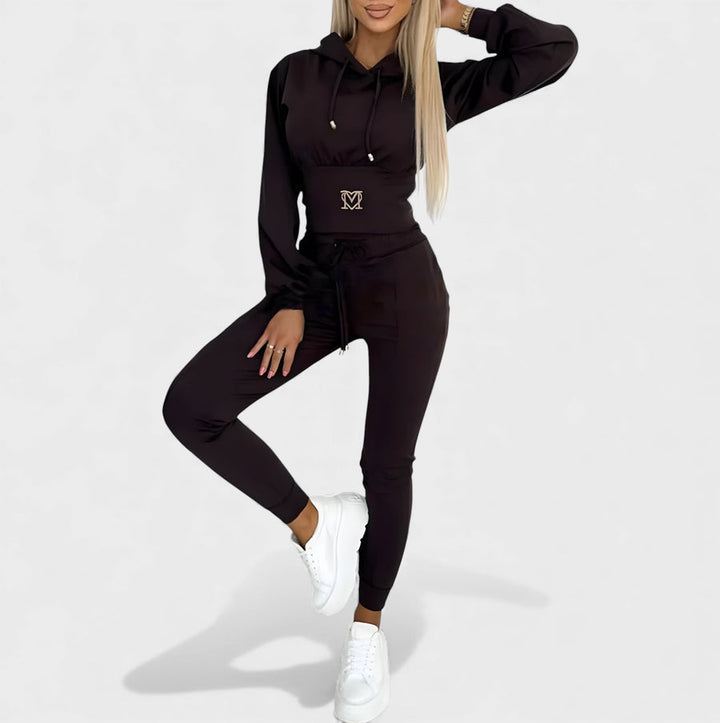Maayan - Conjunto Informal de Dos Piezas Con Sudadera Con Capucha de Manga larga y Pantalón