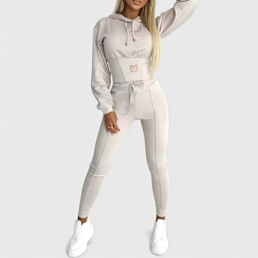 Maayan - Conjunto Informal de Dos Piezas Con Sudadera Con Capucha de Manga larga y Pantalón