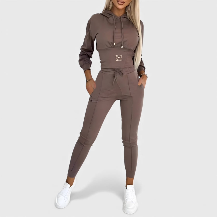 Maayan - Conjunto Informal de Dos Piezas Con Sudadera Con Capucha de Manga larga y Pantalón