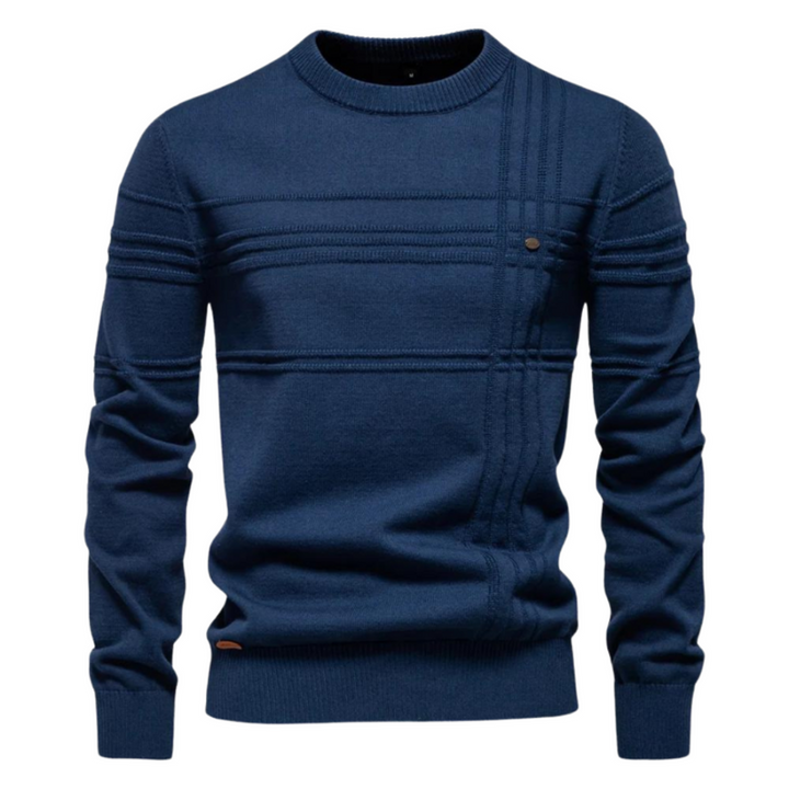 Ionel - Jersey De Cuello Redondo Con Diseño Rayado