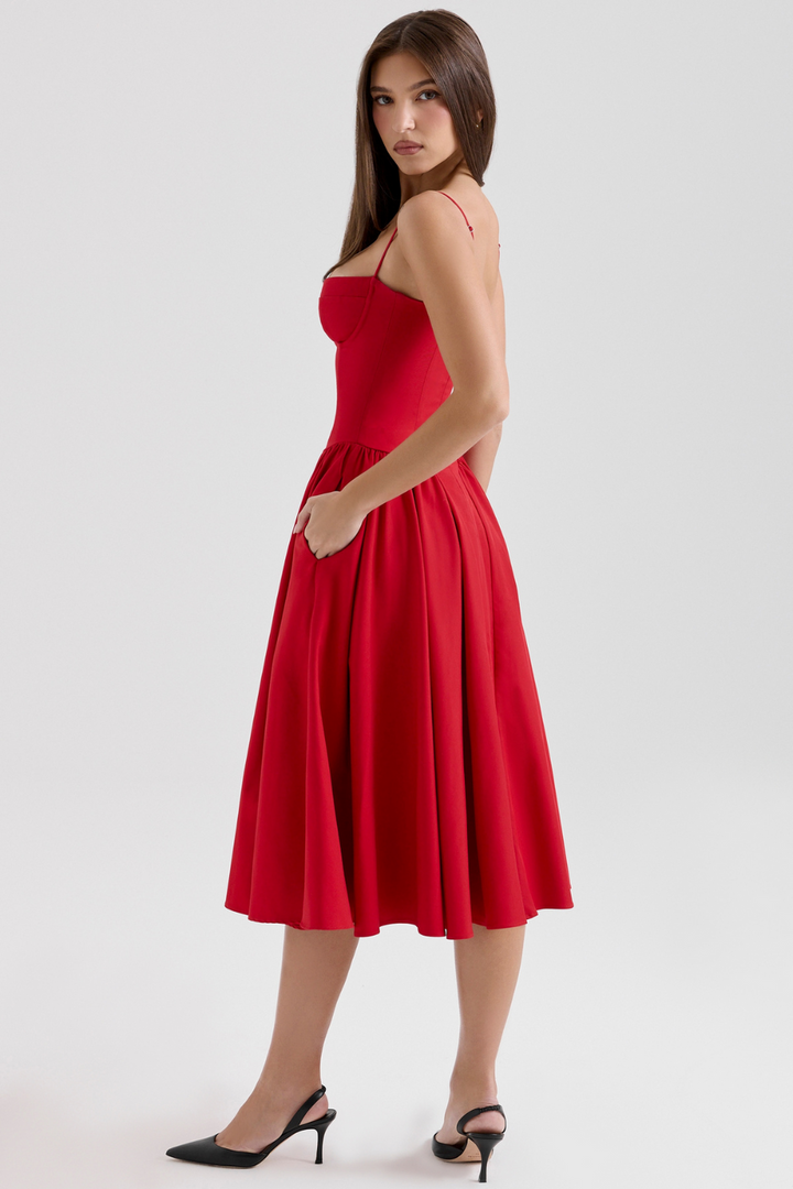 Maissa - Vestido Midi Elegante sin Mangas