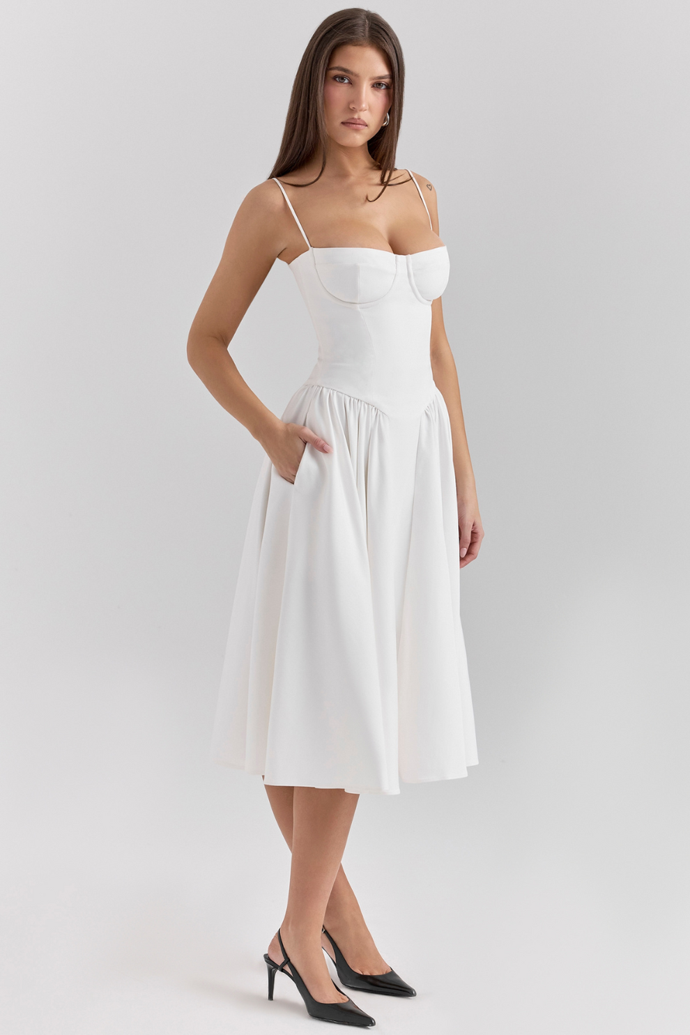 Maissa - Vestido Midi Elegante sin Mangas