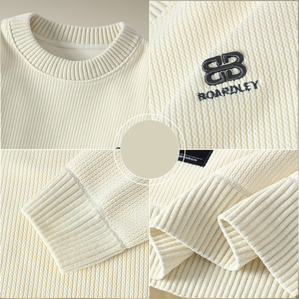 Zenas - Jersey de Cuello Redondo Bordado