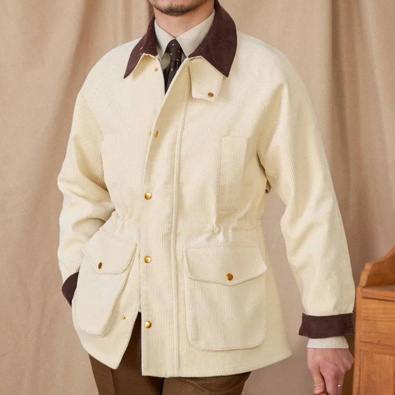 Ilona – Chaqueta De Caza Vintage De Algodón y Pana
