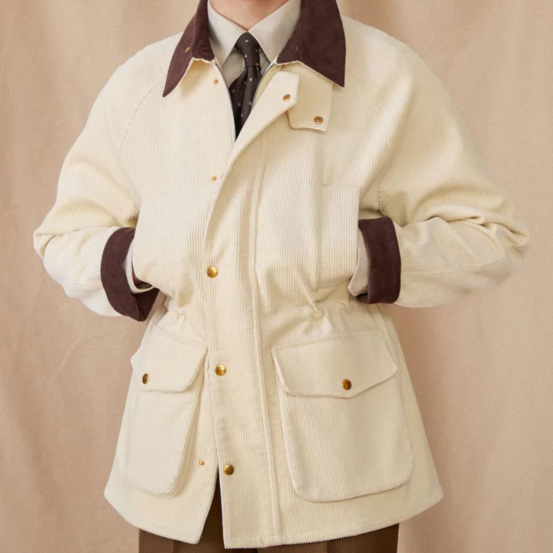 Ilona – Chaqueta De Caza Vintage De Algodón y Pana