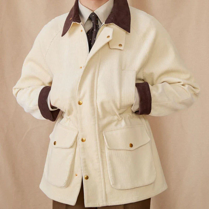 Ilona – Chaqueta De Caza Vintage De Algodón y Pana