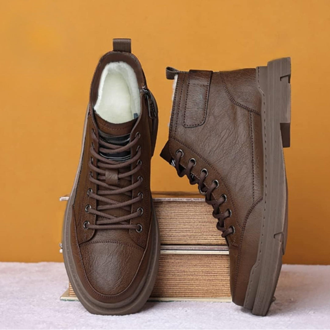 Patterson - Botines De Cuero Con Cordones