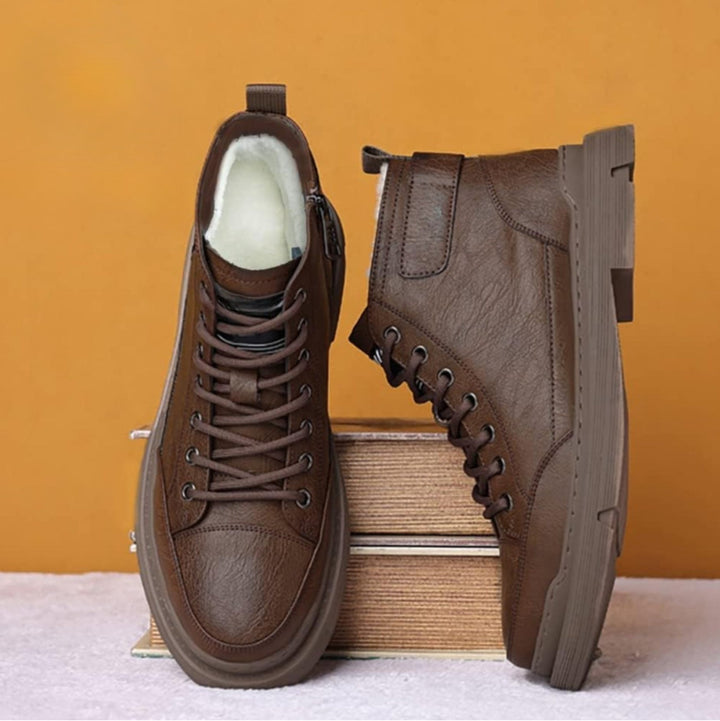 Patterson - Botines De Cuero Con Cordones