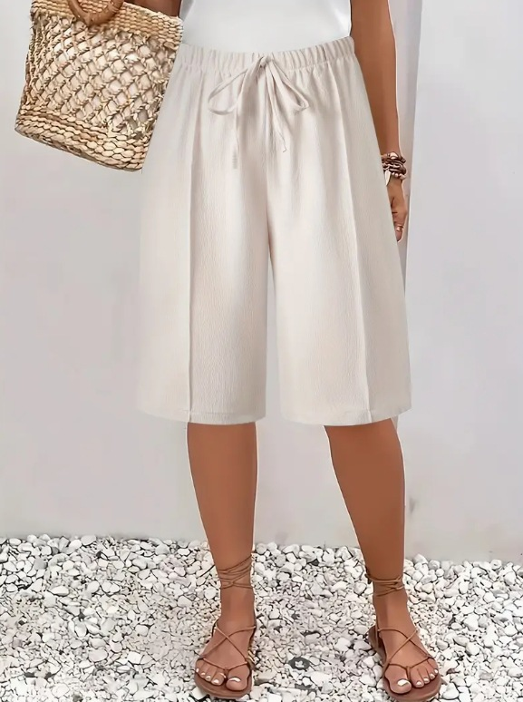 Piranda - Pantalones Cortos Elegantes Con Cintura Elástica