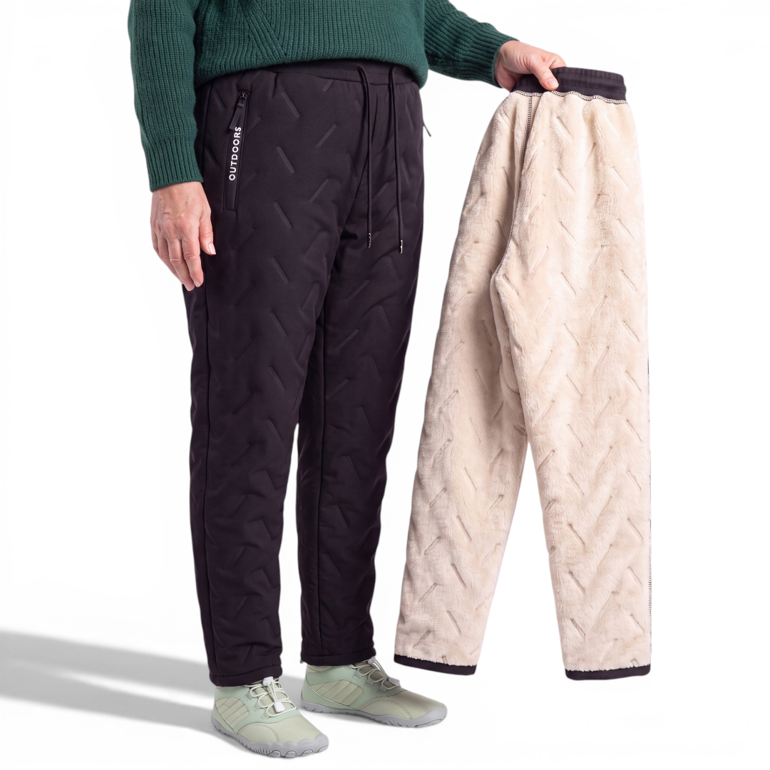 Aysun - Pantalones con forro polar y cordón en la cintura