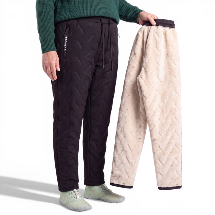 Aysun - Pantalones con forro polar y cordón en la cintura
