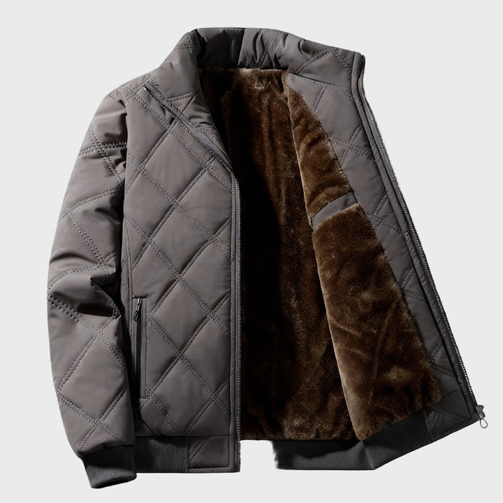 Grisson - Chaqueta Con Cuello Alto y Estampado De Rombos