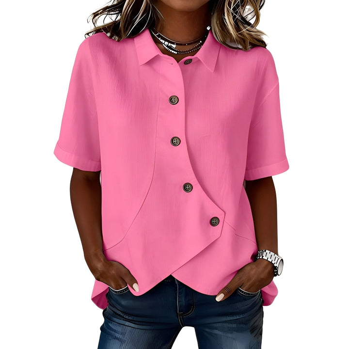 Thabata - Blusa Elegante De Manga Corta