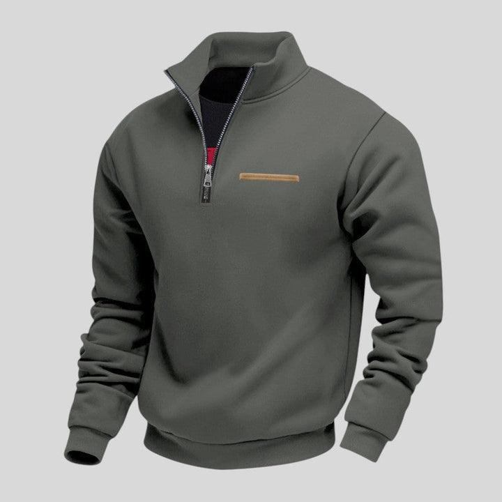 Marcus - Sudadera Informal Con Cremallera De Un Cuarto