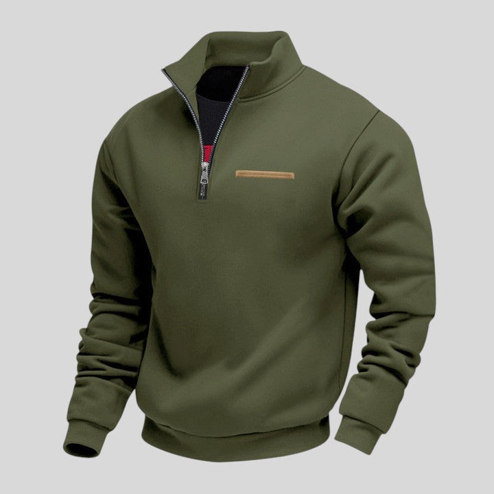 Marcus - Sudadera Informal Con Cremallera De Un Cuarto