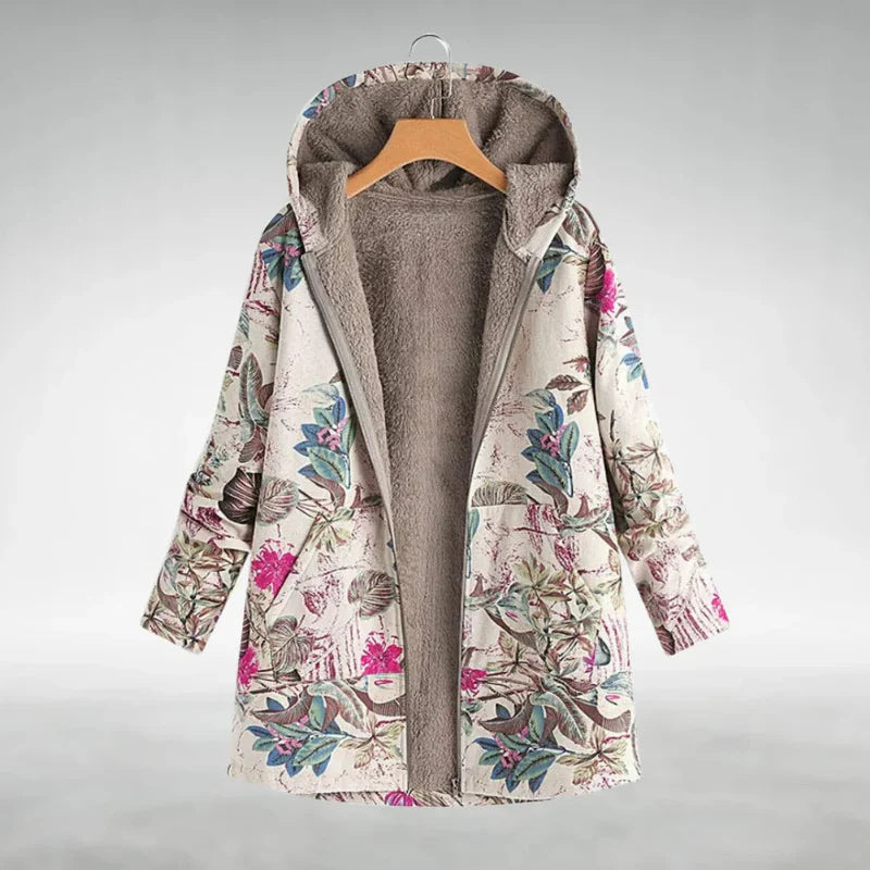 Panida - Elegante Chaqueta Polar Con Estampado Floral